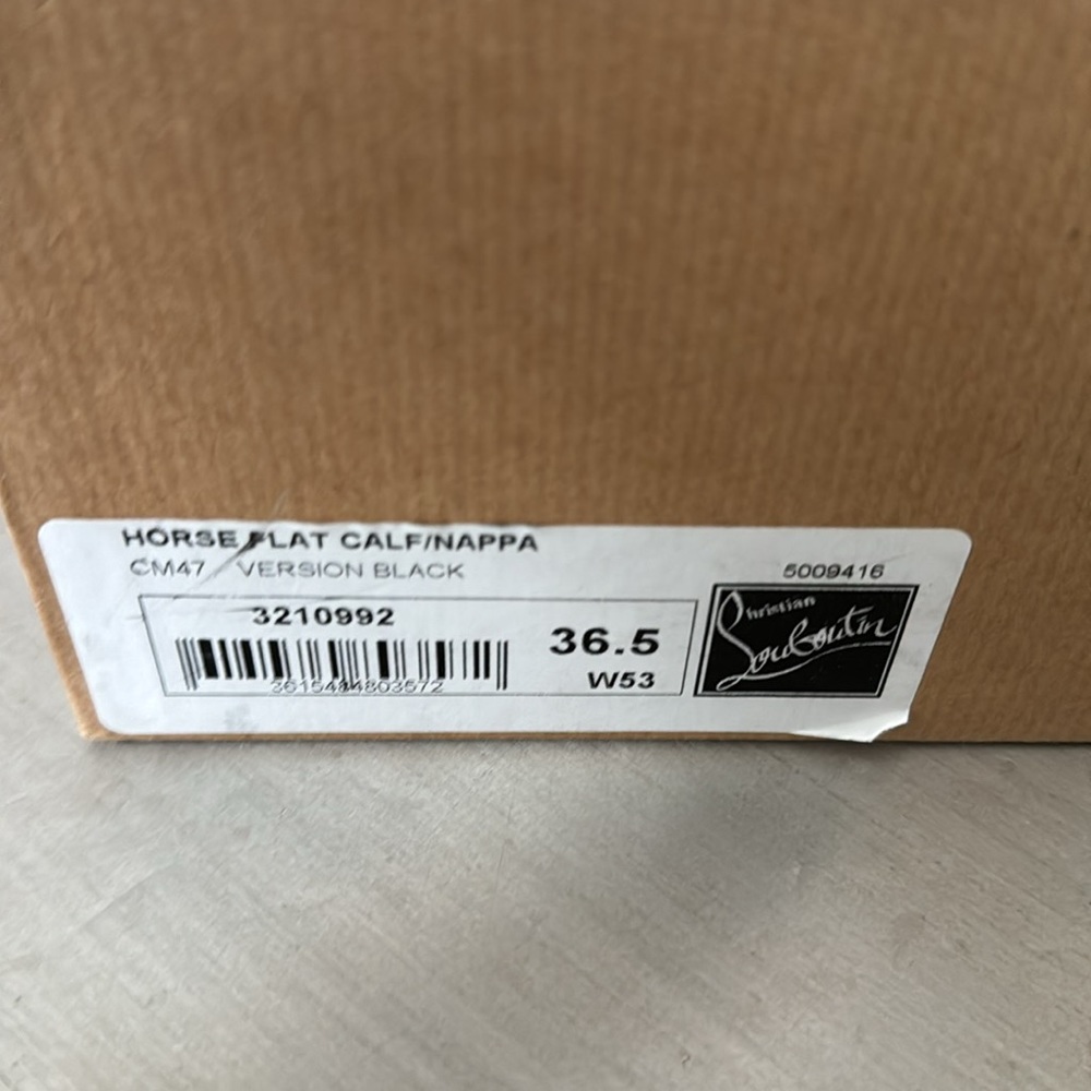 Christian Louboutin horse flat black leather boot bootie military weather  36.5 - Picture 10 of 10